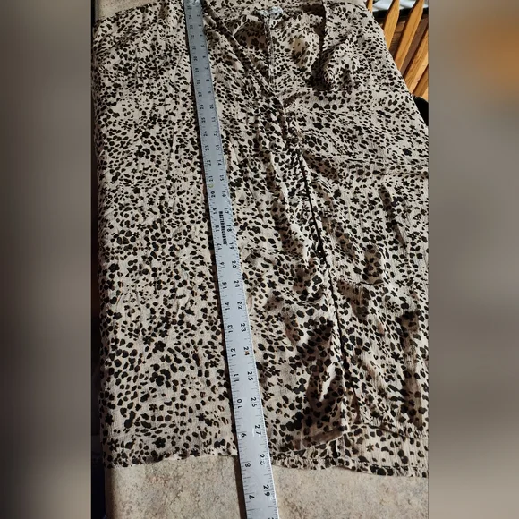 Intimately By Free People Animal Print Sheer Blouse Size S - Picture 3 of 10